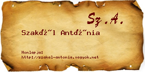Szakál Antónia névjegykártya